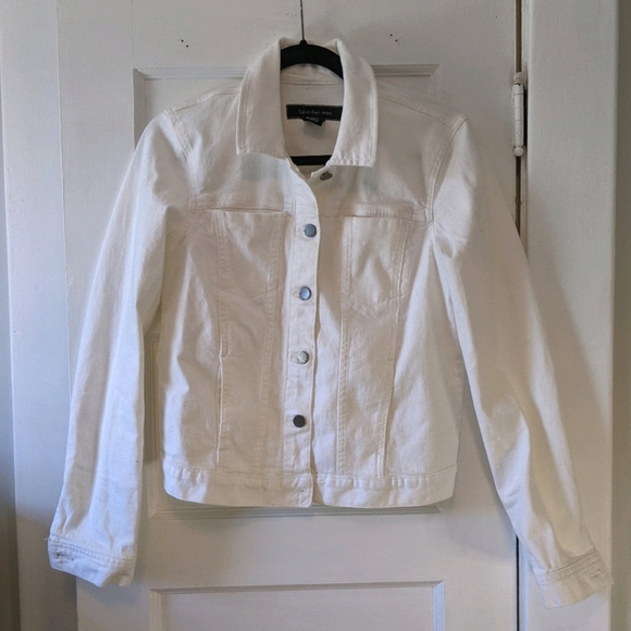 Calvin Klein White Denim Jacket - Picture 1 of 4